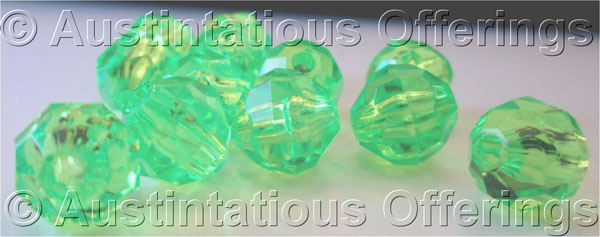 Green 6mm Acrylic Crystal  Beads for jewelry making and crafting